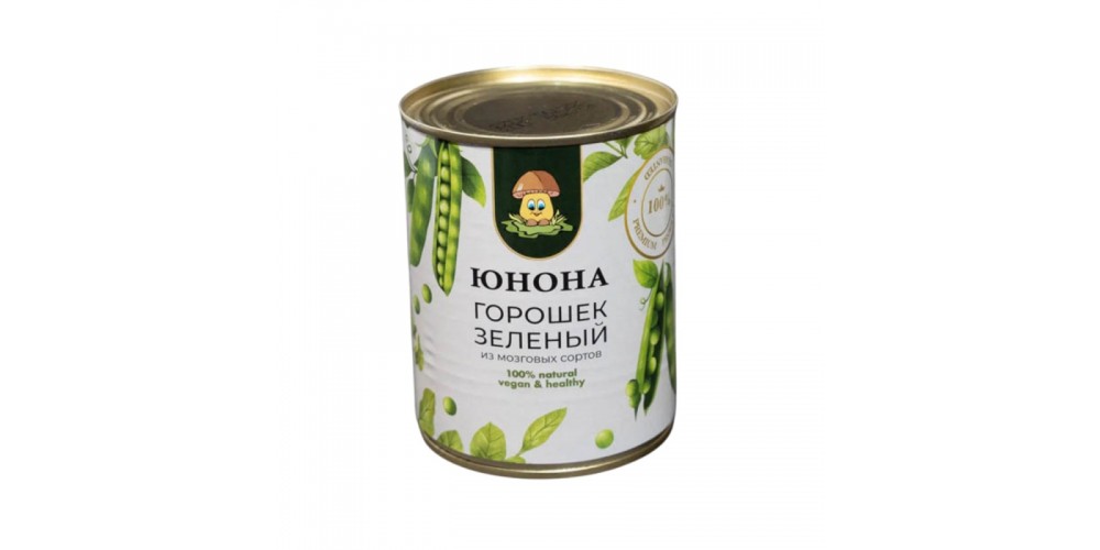 /Юнона/Горошек зелёный в/с ж/б 400г./12шт./4660437260345/