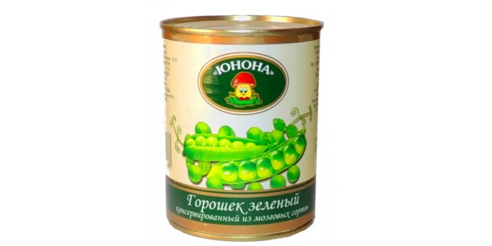 /Юнона/Горошек зелёный в/с ж/б 420г./12шт./4699304237371/