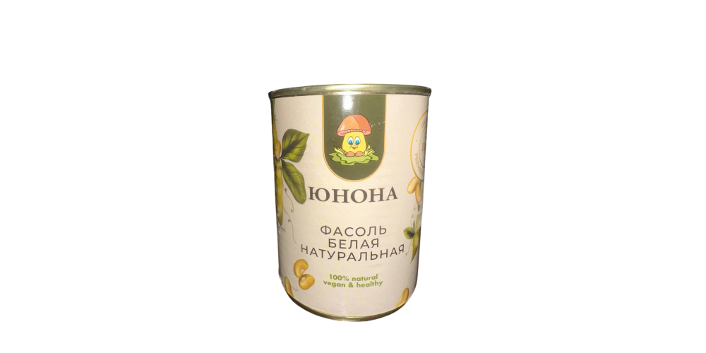 /Юнона/Фасоль белая натуральная ж/б 360г./12шт./4699304237456/