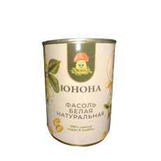 /Юнона/Фасоль белая натуральная ж/б 360г./12шт./4699304237456/