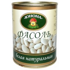 /Юнона/Фасоль белая натуральная ж/б 420г./12шт./4699304237470/
