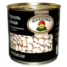 /Юнона/Фасоль белая натуральная ж/б с кольц 420г./12шт./4699304237487/