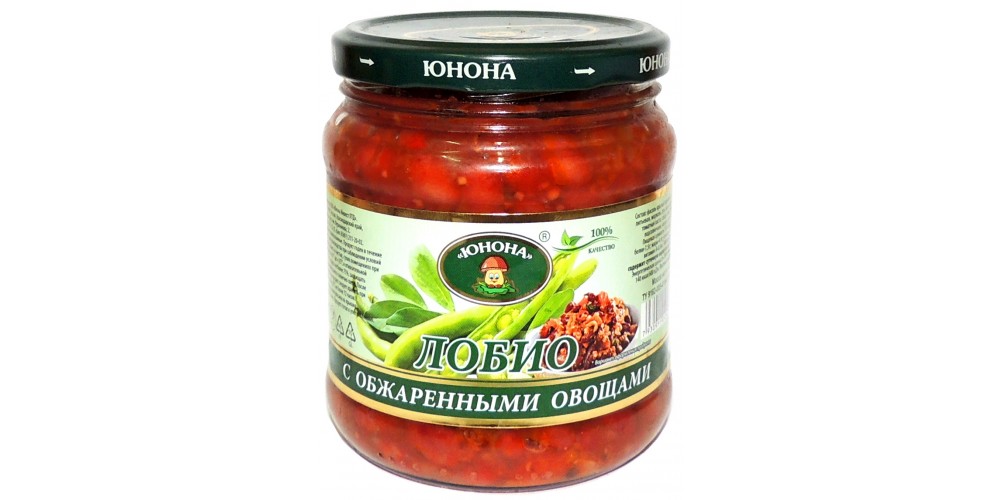 /Юнона/Лобио  с обжаренными овощами  с/б 480г./8шт./4699304237531/