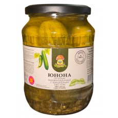 /Юнона/Огурцы мар. с вишневым листом с/б 700г./8шт./4699304238118/