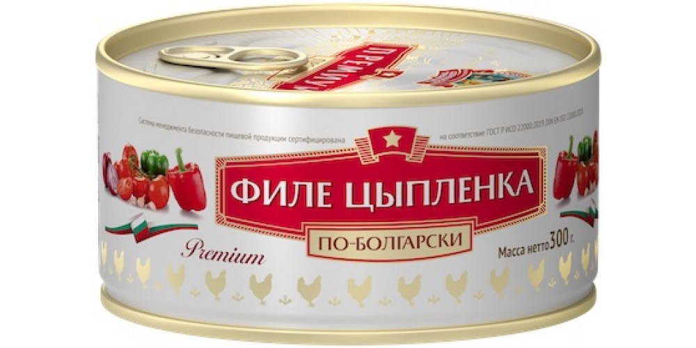 СТФиле цыпленка с овощ.по-болгар. прем.ТУ300г.*24шт./4670030770868/