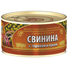 СТСвинина с горохом и луком ГОСТ ключ 325г.*24шт./4602271003009/