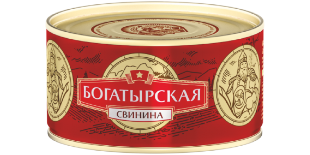 СТСвинина тушеная Богатырская ТУ 325г.*24шт./4602271000251/