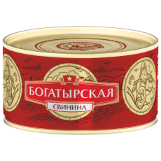 СТСвинина тушеная Богатырская ТУ 325г.*24шт./4602271000251/