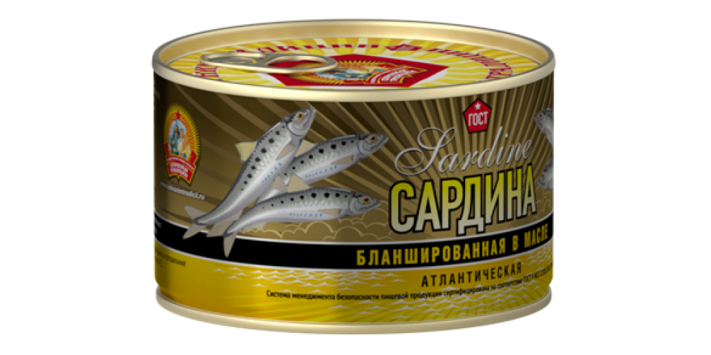 СТСардина атлант. бланш. в масле ГОСТ 240г.*24/4670030770110/