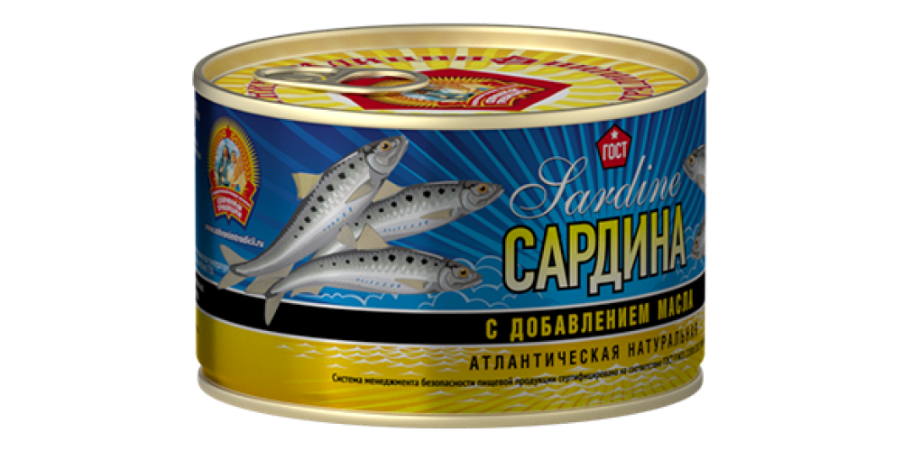 СТСардина атлант. нат. с д/м ГОСТ ключ 240г.*24шт./4670030770134/