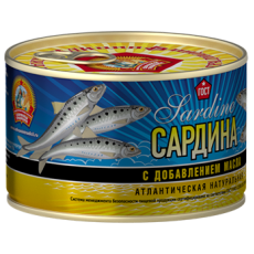 СТСардина атлант. нат. с д/м ГОСТ ключ 240г.*24шт./4670030770134/