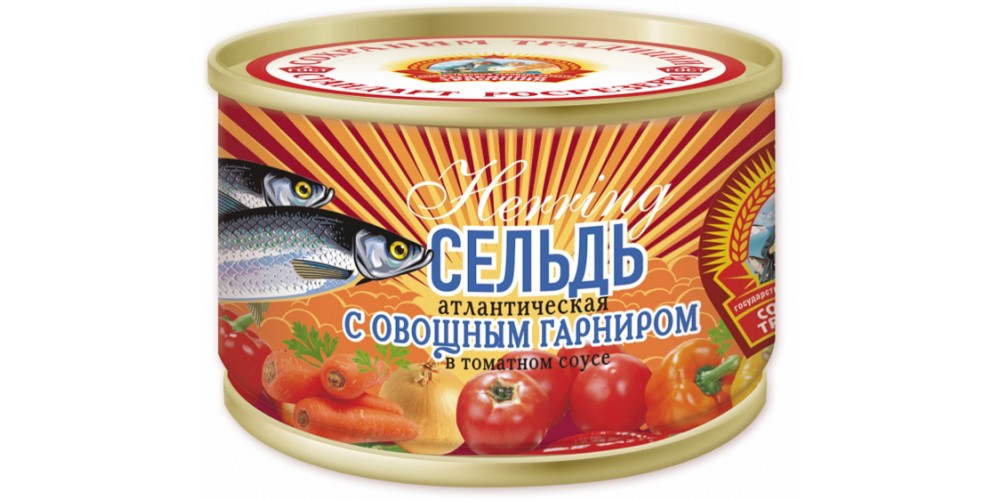 СТСельдь атлант.с овощ.гар.в т/с ГОСТ ключ 240г*24шт./4670030770318/