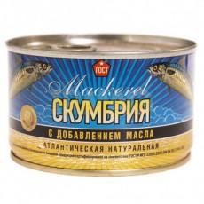 СТСкумбрия атлант. нат. с д/м ГОСТ ключ 240г.*24шт./4670030770219/