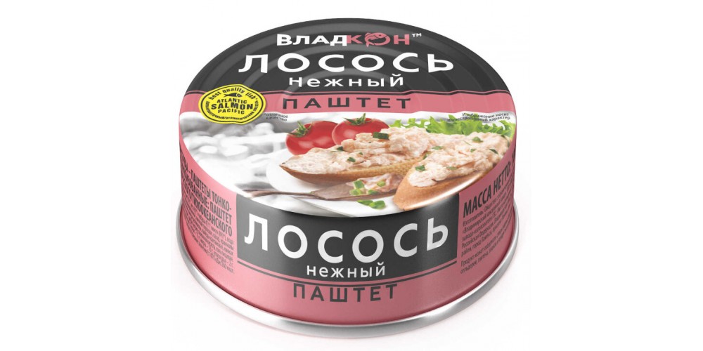 /Владкон/Паштет из лосося тихоок.ТУ ключ ж/б №1 100*20ш/4660314911339/