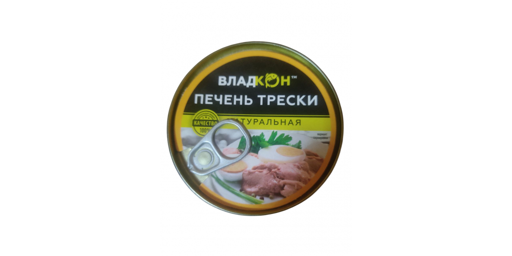 /Владкон/Печень трески(куски) ТУ ключ ж/б №38 160г*24шт/4660314910868/
