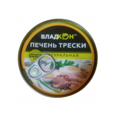 /Владкон/Печень трески(куски) ТУ ключ ж/б №38 160г*24шт/4660314910868/