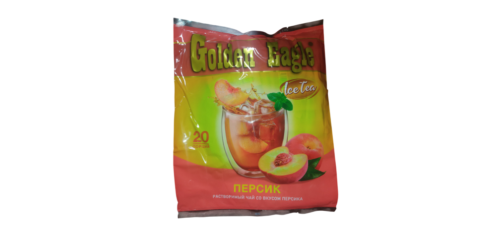 Растворимый чай со вкусом персика Golden Eagle 20г*20шт/20б