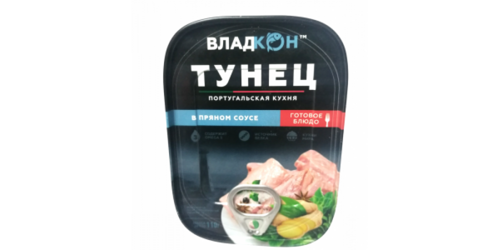 /Владкон/Тунец желт. в Пряном соусе ключ ж/б 110*12/4660314911292/